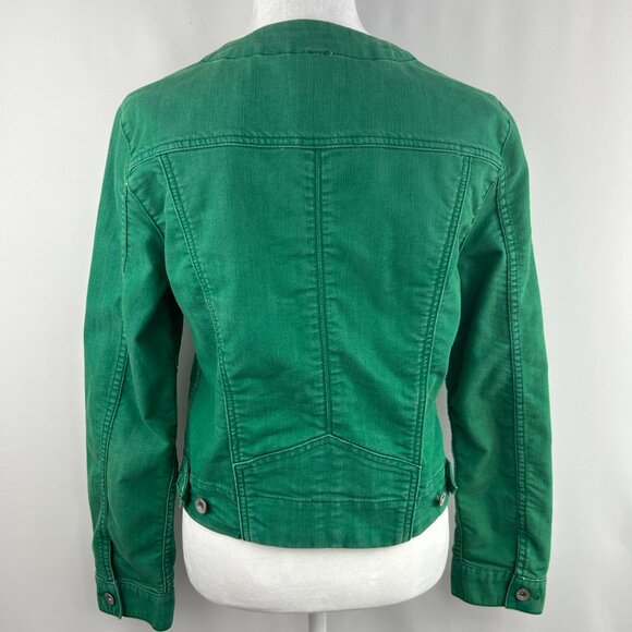Tristan Casual Chic Emerald Green Denim Jacket - Large - Picture 8 of 10